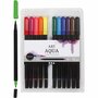 Aquarel marker, standaardkleuren, lijndikte 2+4-8 mm, 12 stuk/ 1 doos