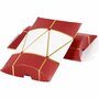 Cadeaudoosjes, goud, rood, wit, trommel, afm 12x9,4x2,5 cm, 300 gr, 3 stuk/ 1 doos