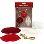 Creative mini kit, ballen van vilt, H: 9,5+10+15 cm, 1 set