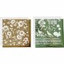 Deco Folie - Goud, Groen, Bloemen - Diverse Kleuren - 15x15 cm - 2 vellen