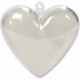 Deco Hart Transparant - Acryl Hart DIY - Decoratief Hart Knutselen - Tweedelig Transparant Hart - 6,5 Cm - Set van 10 Stuks