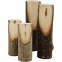 Decoratieve Boomstam - Houten Boomstammen voor Knutselen - DIY Decoratieboomstam - Creatieve Houten Boomdecoratie - Boomstam Decoratie Set - H: 8+12 cm, d: 2,5-3,5 cm - 4 Stuks