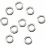 Eyelets, zilver, H: 3 mm, d 8 mm, gatgrootte 4,8 mm, 50 stuk/ 1 doos