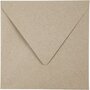 Gerecyclede envelop, naturel, afmeting envelop 16x16 cm, 120 gr, 50 stuk/ 1 doos