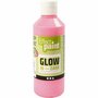 Glow-in-the-dark verf - Fluorescerende Lichtrood - Rood - 250 ml - Creotime