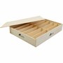 Houten doos met deksel, afm 29x37x6,5 cm, 1 stuk