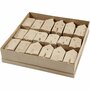 Houten Huisjes - Houten Miniatuur Huizen - DIY Houten Huisjes Voor Creatieve Projecten - Houten Decoratie Huisjes Set - 9,5x12 cm - 4x9 Stuks