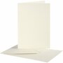 Kaarten & Enveloppen, off-white, afmeting kaart 10,5x15 cm, afmeting envelop 11,5x16,5 cm, 10 set/ 1 doos