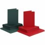 Kaarten en Enveloppen - DIY Kaarten Maken - Groen/Rood - A6 Formaat - 230 Gr - Set van 50 Kaarten en Enveloppen