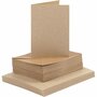 Kaarten En Enveloppen - Kaartenset - Dubbelzijdige Kaarten - DIY - Kaarten Maken - Kraft Bruin - A6 - Kaart: 10,5x15cm 240 Gram - Envelop: 11,5x16,5cm 120 Gram - 50 Sets