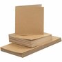 Kaarten En Enveloppen - Kaartenset - Dubbelzijdigde Kaarten - DIY - Kaarten Maken - Naturel - Kaart: 15x15cm 240 Gram - Envelop: 16x16cm 110 Gram - 50 Sets