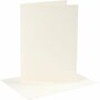 Kaarten en enveloppen, off-white, afmeting kaart 12,7x17,8 cm, afmeting envelop 13,3x18,5 cm, 220 gr, 4 set/ 1 doos