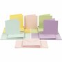 Kaarten En Enveloppen - Kaartenset - Dubbelzijdigde Kaarten - DIY - Kaarten Maken - Pastel Kleuren - Kaart: 15x15cm - Envelop: 16x16cm - 50 Sets