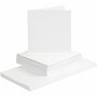 Kaarten En Enveloppen - Kaartenset - Dubbelzijdigde Kaarten - DIY - Kaarten Maken - Wit - Kaart: 15x15cm - Envelop: 16x16cm - 50 Sets