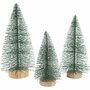 Kerstbomen, H: 10+13+14 cm, 3 stuk/ 1 doos