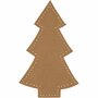 Bruine Decoratiekerstbomen van Latex - Kerstdecoratie Knutselset - DIY Kerstversiering - Creatieve Kerstknutsels - 18 x 11 cm - 4 Stuks