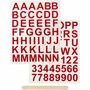 Rub-On Stickers - Transfer Stickers - Wrijfstickers - Papier - Textiel - ABC - Letters En Cijfers - Getallen En Nummers - Rood - Creotime - 2 Velletjees