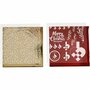 Deco Folie Goud Rood Wit - Transferfolie Gevlochten Harten - DIY Gouden Transferfolie - 15x15 Cm - Set van 4 Vellen