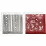 Deco folie en transfervel, rood, zilver, Magische kerst, 15x15 cm, 2x2 vel/ 1 doos