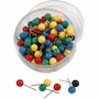 Kaartpinnen - Kleurvolle Kaartdecoratie - Reispinnen - Multicolor Pinnen voor Kaart - DIY Kaartdecoratie - Stalen Pinnen - 17 mm - 100 Stuks