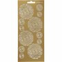 Stickers - goud - bloemen - 10x23 cm