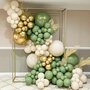 Ballonnen Set - Helium Ballonnen - Groen Goud Wit Transparant - Feest - Bruiloft - Versiering - 25,4cm - 30 stuks