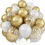 Ballonnen Set - Helium Ballonnen - Wit Goud Transparant - Feest - Bruiloft - Versiering - 25,4cm - 30 stuks