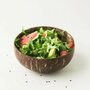 Kokoskom - Handgemaakt - Natuurlijke Kokosnootschaaltje - Duurzaam - Kokos Schaaltje - Tropisch Decoratief - Ontbijtkom - H: 6-7cm - B: 10-12 cm - 250-300ml - 2 stuks