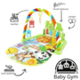 Babygym - Speelkleed Met Boog En Speeltjes - Muziek Keyboard - Lampjes - Speelmat - Baby - Piano Mat Baby - Educatief - 72x47x40cm - Groen