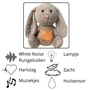 Hartslag Knuffel - Bruin Konijn Knuffel - Rustgevend Knuffelkonijn - White Noise - Pluche - Muziekknuffel - Witte Ruis En Rood Licht - Huilsensor - Heartbeat Geluiden - Baarmoeder Geluiden