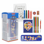 Schoolset PAW PATROL - Schrijfwarenset - Schrijfset - Tekenset - Back To School - Schoolbenodigdheden - Kleurpapierset - Pennendoosje, Markers, Pen, Gum, Puntenslijper - 35-delige Set