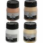 Hobbyverf Metallic, koper, licht goud, medium goud, zilver, 4x250ml