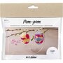 Mini Hobbyset Pompom, Eieren, kleurrijk, 1 doos