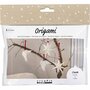 Mini Hobbyset Origami, Duiven/sterren, donkerrood, off-white, 1 doos