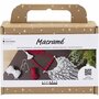 Mini Hobbyset Macramé, Kerstman, kerstrood, off-white, 1 doos