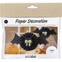 Mini Hobbyset Decoraties van Papier, Vleermuizen, zwart, wit, 1 doos