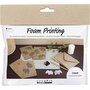 Mini Hobbyset Foam Druk, Kaart met duiven, beige, 1 doos