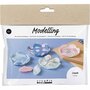 Mini Hobbyset Boetseren, Kommen, pastel blauw, lichtroze, 1 doos