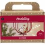 Mini Hobbyset Boetseren, Hartvormig kerstfiguur, diverse kleuren, 1 doos