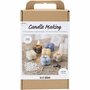 Hobbyset Kaarsen Maken, Bubble sojakaars, beige, lichtblauw, crème, 1 doos