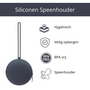 Siliconen Speenhouder - Speenopberger -  Fopspeen Container - Fopspeenhouder - BPA Vrij - Beschermt Tegen Vuil - Hygiënisch - Rond - Dia: 10cm - Breedte: 5cm - Donkergrijs