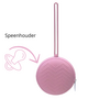 Siliconen Speenhouder - Speenopberger -  Fopspeen Container - Fopspeenhouder - BPA Vrij - Beschermt Tegen Vuil - Hygiënisch - Rond - Dia: 10cm - Breedte: 5cm - Roze