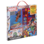 Kleurset MARVEL - Tekenset - Schrijfwarenset - Schoolset - Tekenen En Kleuren - Marvel Spiderman Hulk Thor - Kleurboek, Stiften, Waxkrijtjes, Stempel en Stickers - 30x30cm