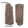 Vrouwen Touchscreen Handschoenen - Winterhandschoenen Dames Kasjmier - Handschoenen Met Touchscreen - Dunne Windproof Handschoenen - Fietshandschoenen Herfst Winter - Suéde - Elegant - Dun - Khaki