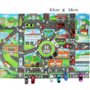 Speelkleed Autoweg - Auto Speelkleed - Speelmat Met Wegen - Kinderspeelkleed Met Autowegen - Speelkleed Voor Peuters En Kleuters - Oprolbaar - Waterproof - Educatief - Kleur - 83x58cm