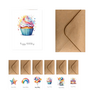 Verjaardagskaart – Verjaardags Kaartjes – Regenboog Kaartjes – Aquarel Verjaardagskaart – Happy Birthday - Kaarten Met Enveloppen – Felicitatiekaarten – Wenskaarten Verjaardag - Rainbow - 9,5x12,5cm - 6 Designs - 12 Setjes